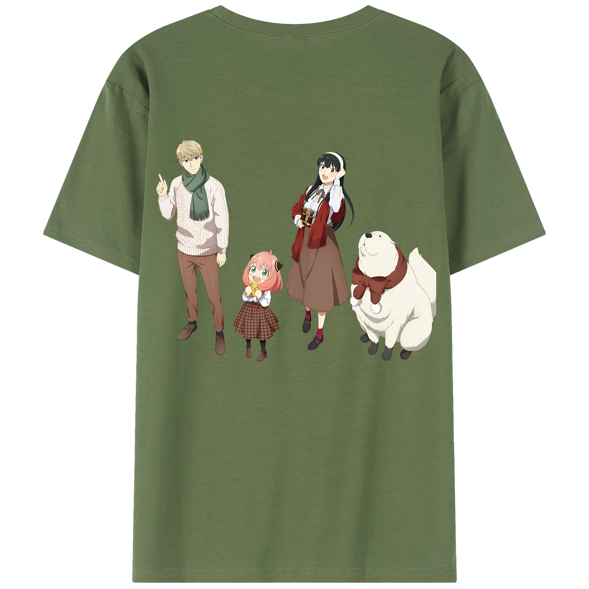 （画像用） SPY×FAMILY间谍家家酒 綿100％ メンズ半袖Tシャツ（バックプリント） 通気性